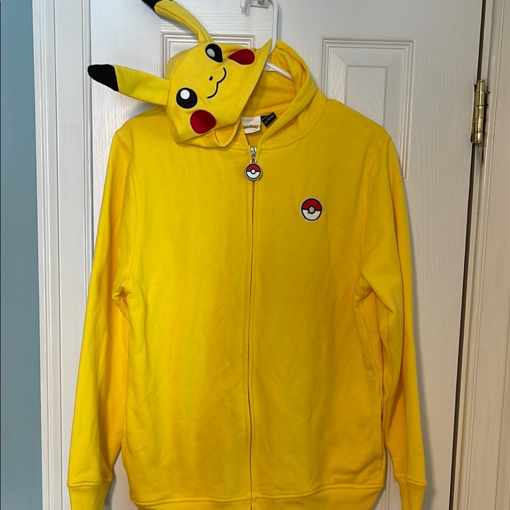 Pokemon Yellow Zip-Up Hoodie Sweatshirt